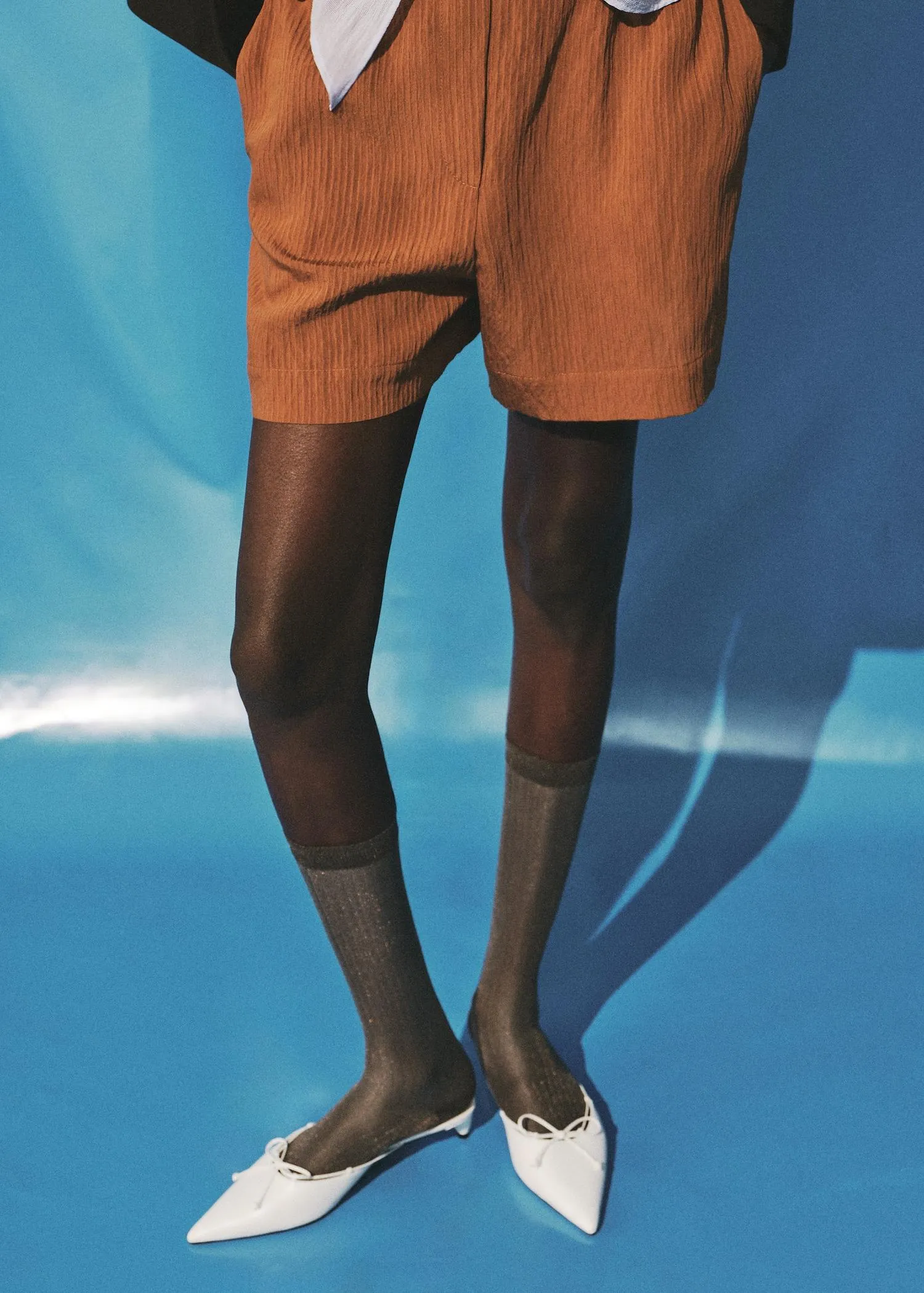 Shorts textura vivos contraste