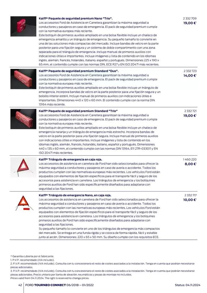 Catálogo de Ford de accesorios Tourneo Connect 13 de noviembre al 13 de noviembre 2025 - Página 42