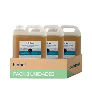 Pack 3 unidades detergente líquido BioBel 5 litros