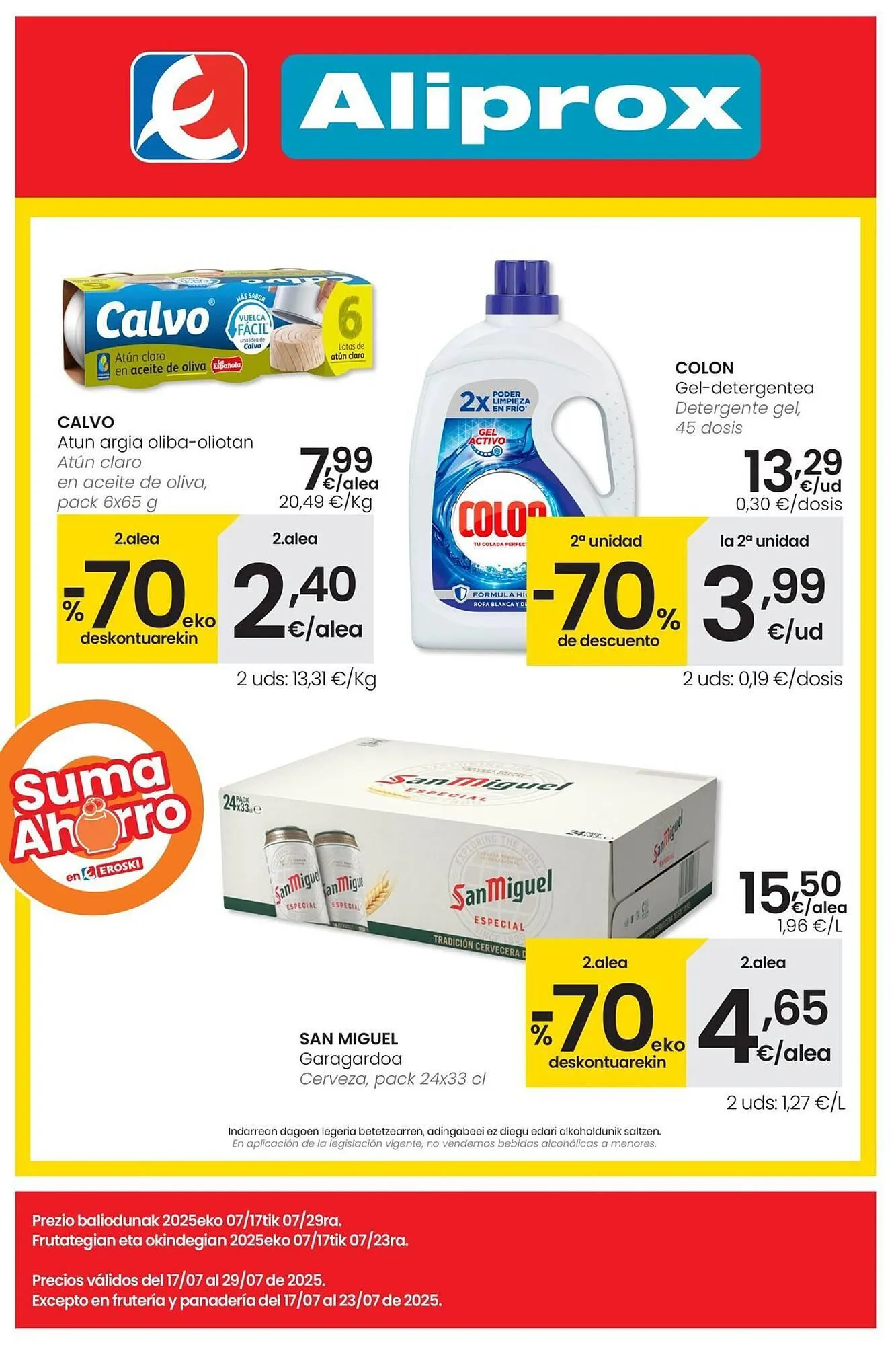 Catálogo de Folleto Eroski 17 de julio al 29 de julio 2025 - Página 1