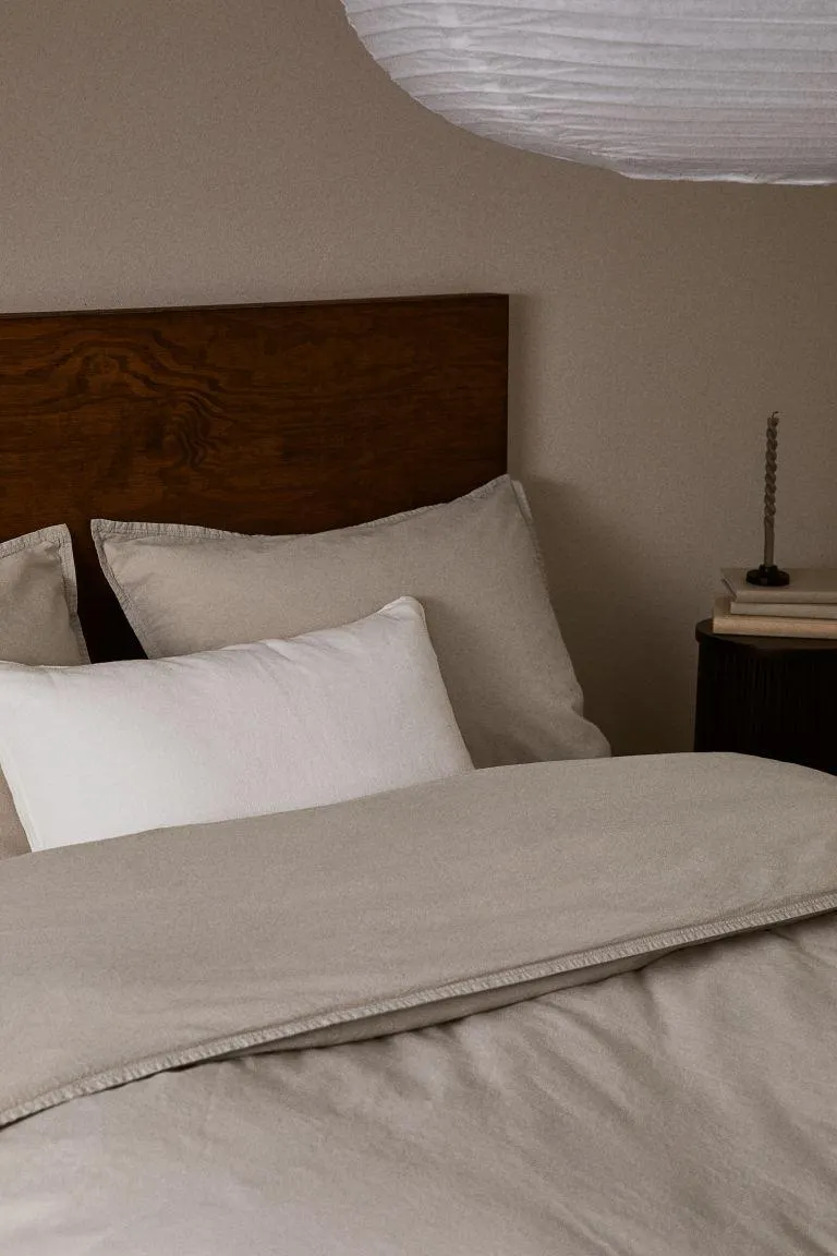 Conjunto de funda nórdica doble de algodón lavado