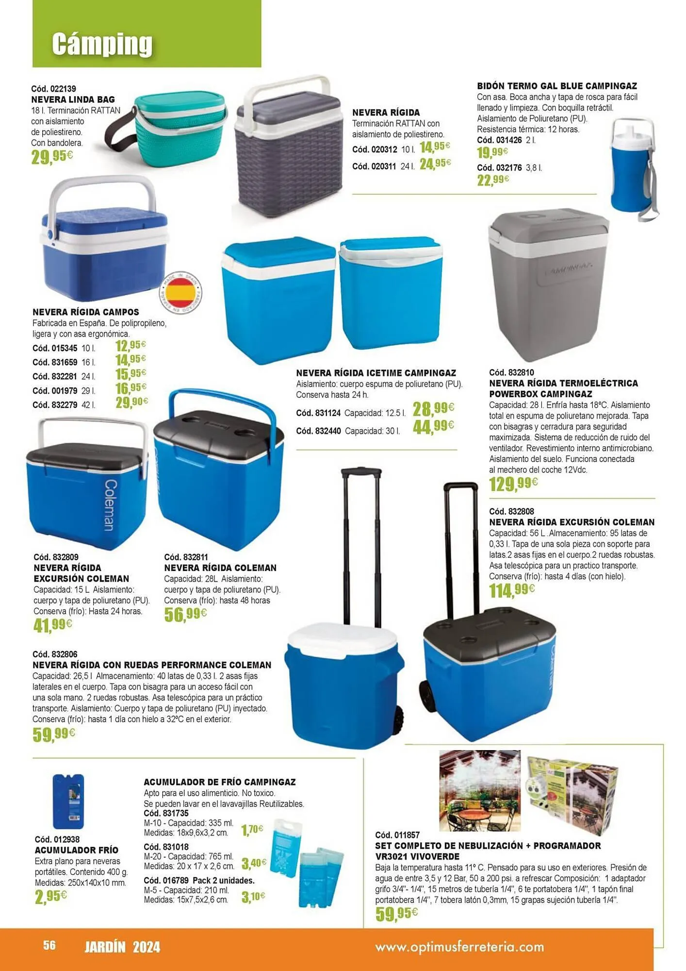 Catálogo de Folleto Optimus 21 de marzo al 31 de agosto 2024 - Página 56