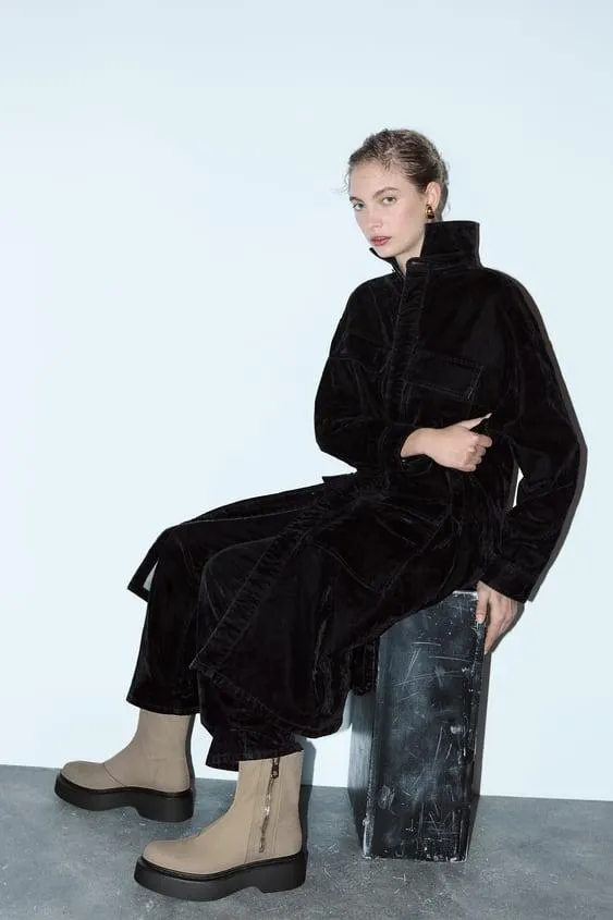 BOTÍN PLANO PIEL CREMALLERA