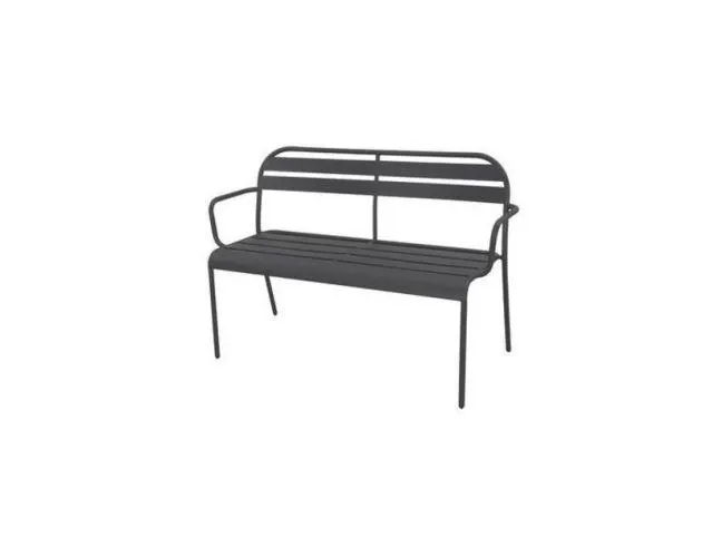 Banco de café para jardín en acero antracita