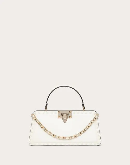 BOLSO DE MANO ROCKSTUD DE CUERO DE BECERRO