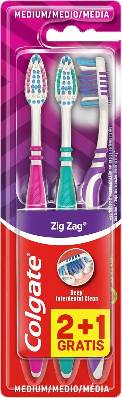 CEPILLO DENTAL ZIG ZAG MEDIO 3U
