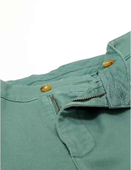 Pantalón sarga lavado Verde