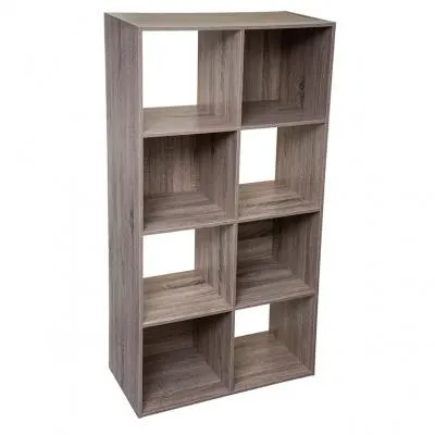ESTANTERÍA DE MADERA CON 8 ESPACIOS