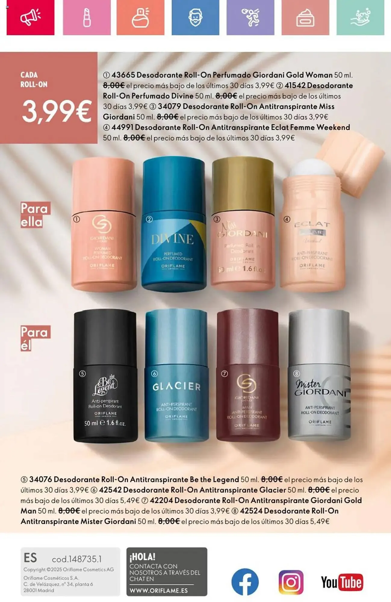 Catálogo de Folleto Oriflame 13 de julio al 2 de agosto 2025 - Página 164