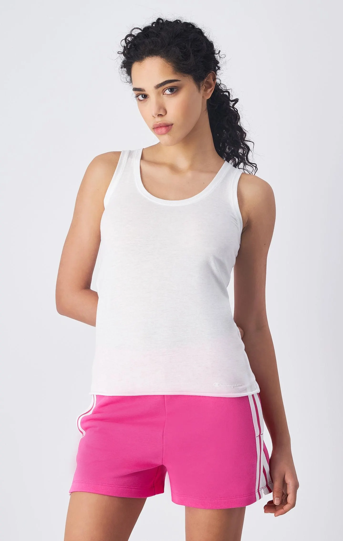 Camiseta de tirantes de algodón de corte crudo