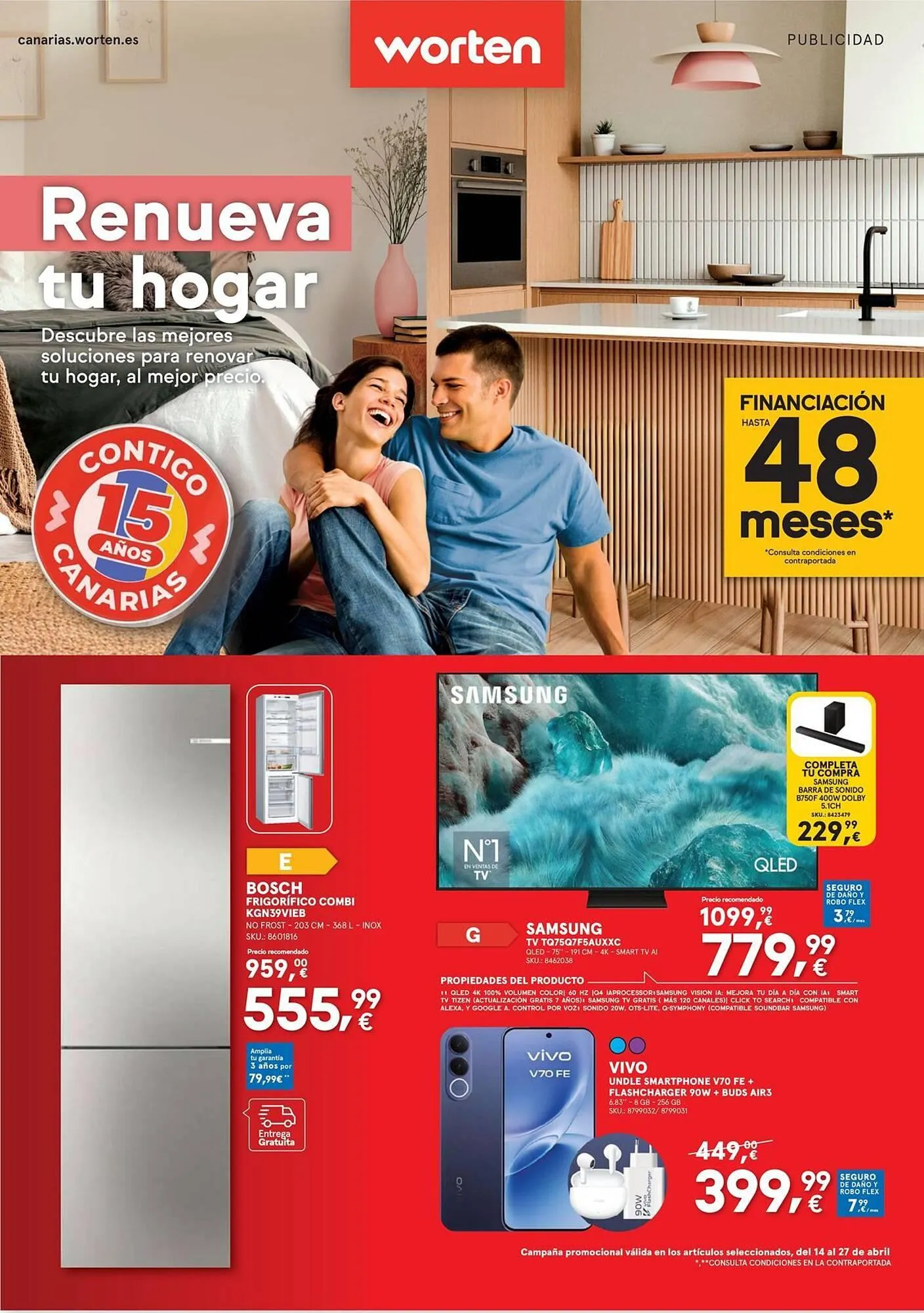 Catálogo de Folleto Worten 15 de abril al 27 de abril 2026 - Página 1