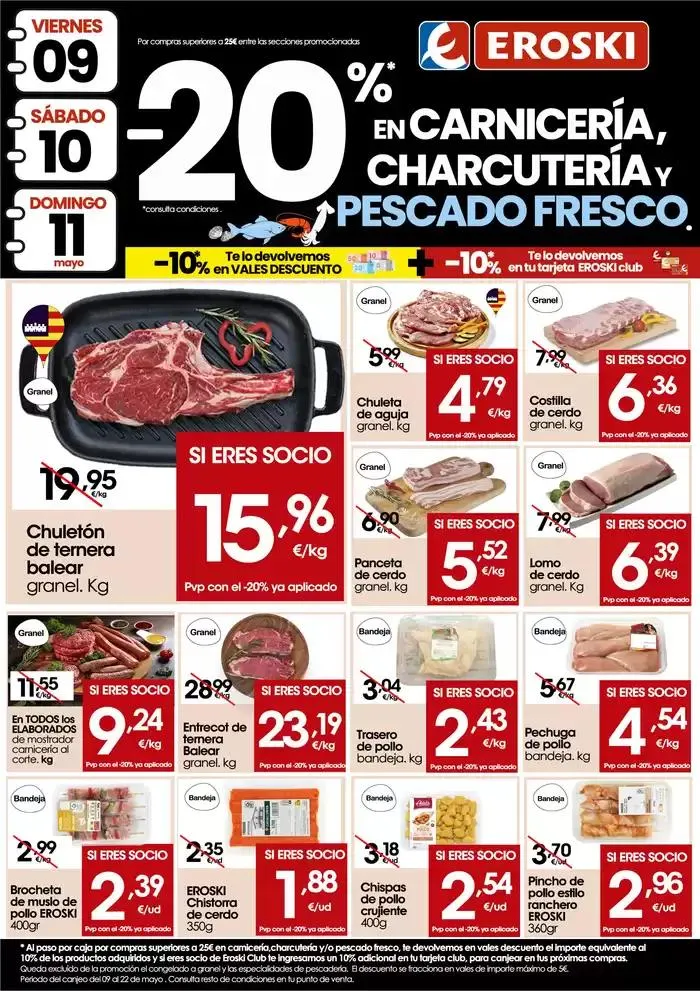 Catálogo de -20% en carnicería, charcutería y pescado fresco 8 de mayo al 11 de mayo 2025 - Página 1
