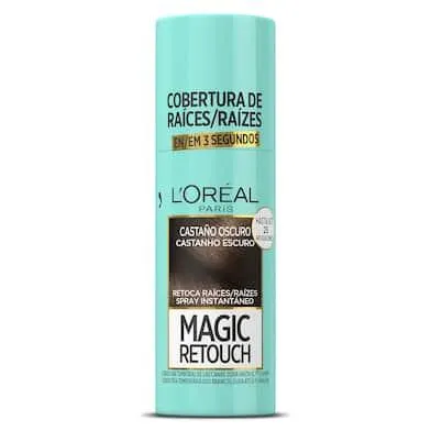 Tinte retoca raíces tono marrón L'Oréal Magic retouch bote 75 ml