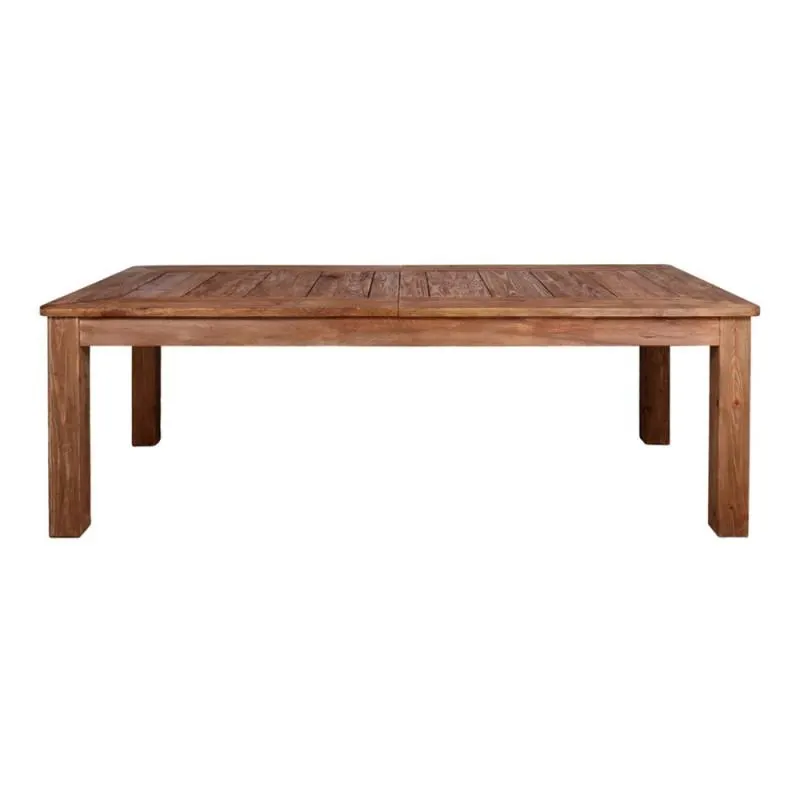 Extendable pine wood dining table, 224cm