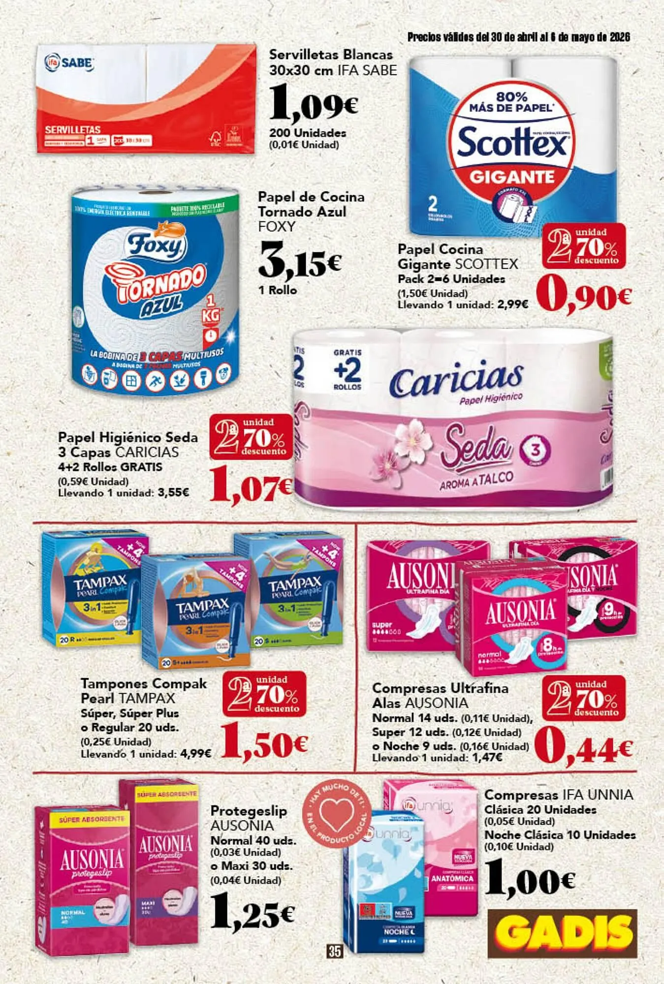 Catálogo de Folleto Gadis 30 de abril al 6 de mayo 2026 - Página 35