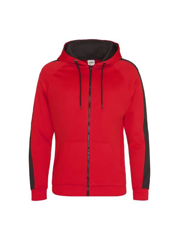 Sudadera con de poliéster con capucha y cremallera para hombre