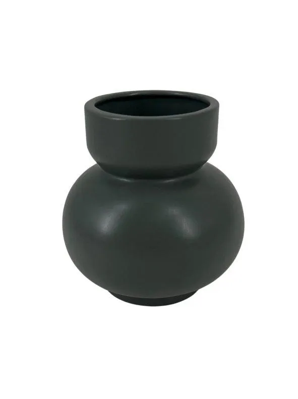 Jarrón redondo de cerámica - altura 15 cm