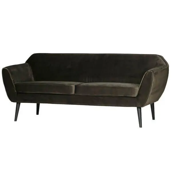 sofá terciopelo verde Rocco