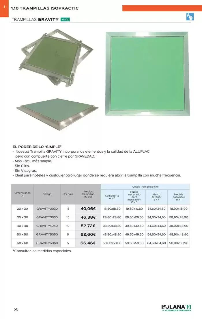 Catálogo de PLACA DE YESO LAMINADO – TARIFA ISOLANA 31 de marzo al 31 de marzo 2025 - Página 45