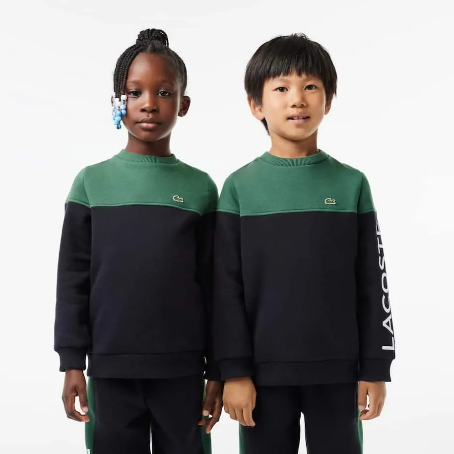 Sudadera Colourblock de algodón orgánico de felpa polar para niños
