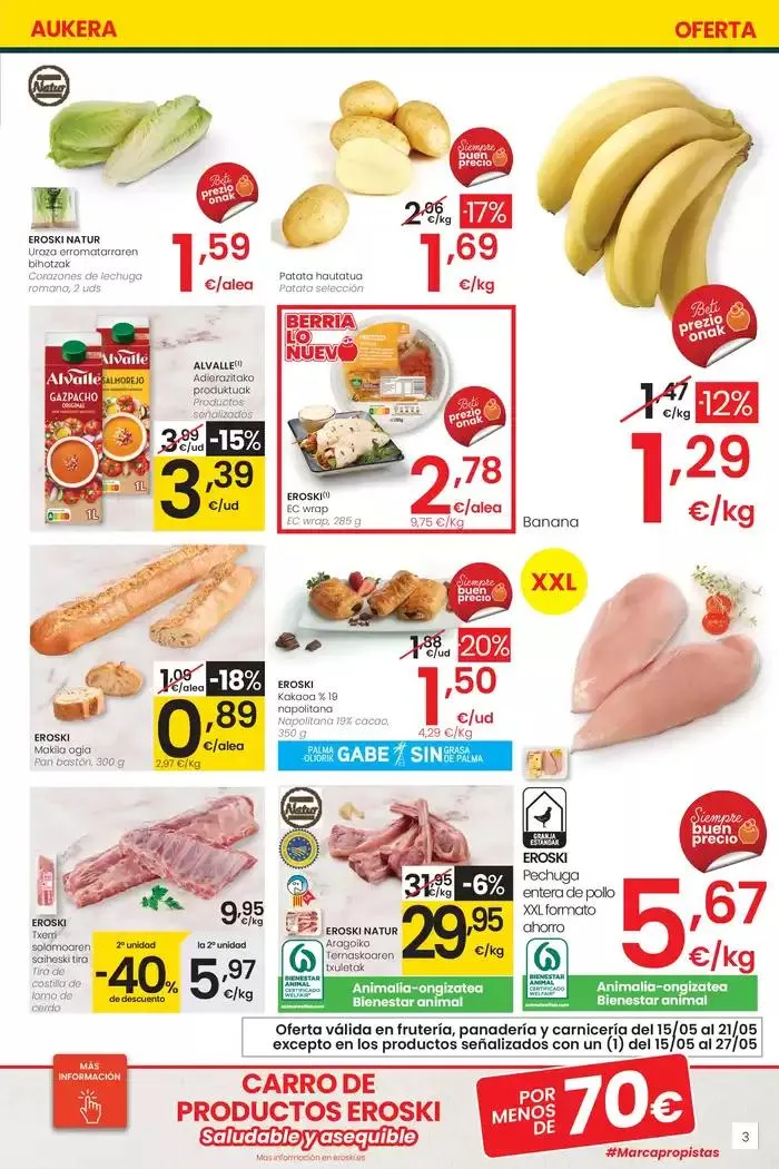 Catálogo de AUKERA OFERTA EROSKI CITY 15 de mayo al 27 de mayo 2025 - Página 3