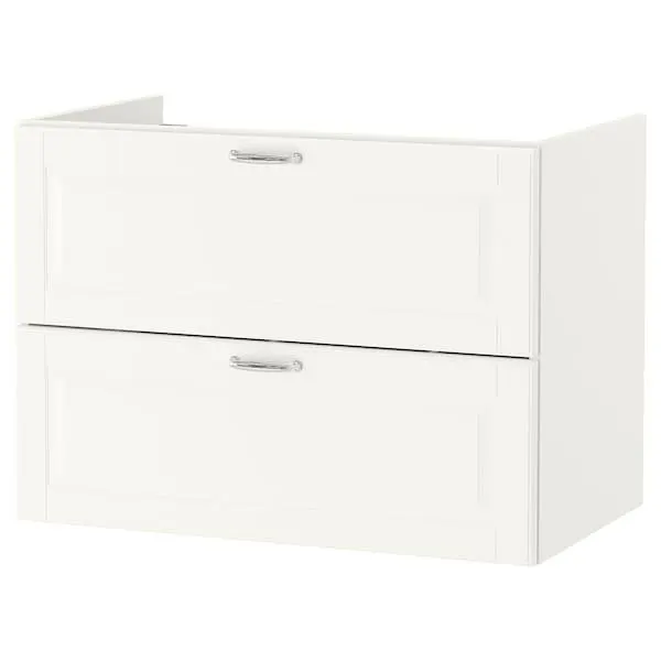 Armario lavabo 2 cajones, Kasjön blanco,