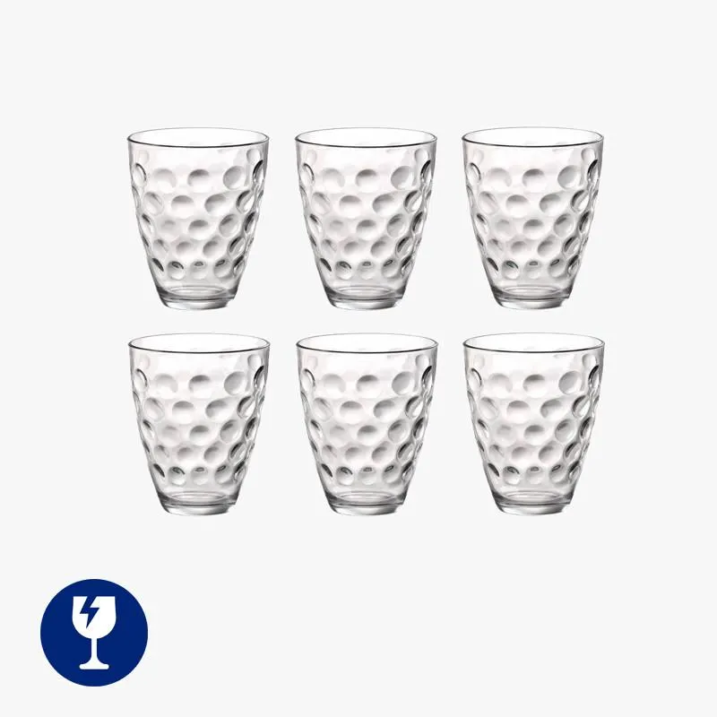 3 PACKS 6 VASOS BORMIOLI DE PUNTOS 25.5 CL (18 VASOS POR 10€)