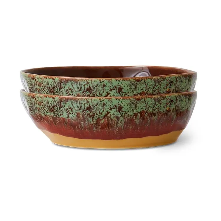 2 Platos de pasta 70's Ø19,5 cm