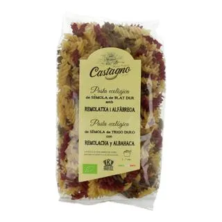 Espirales Tricolor con Remolacha y Albahaca ECO Castagno 500 g