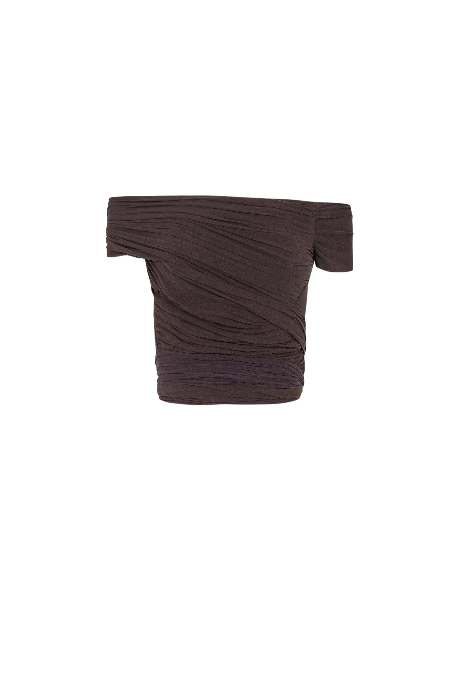 Tully, top en seda stretch ciruela