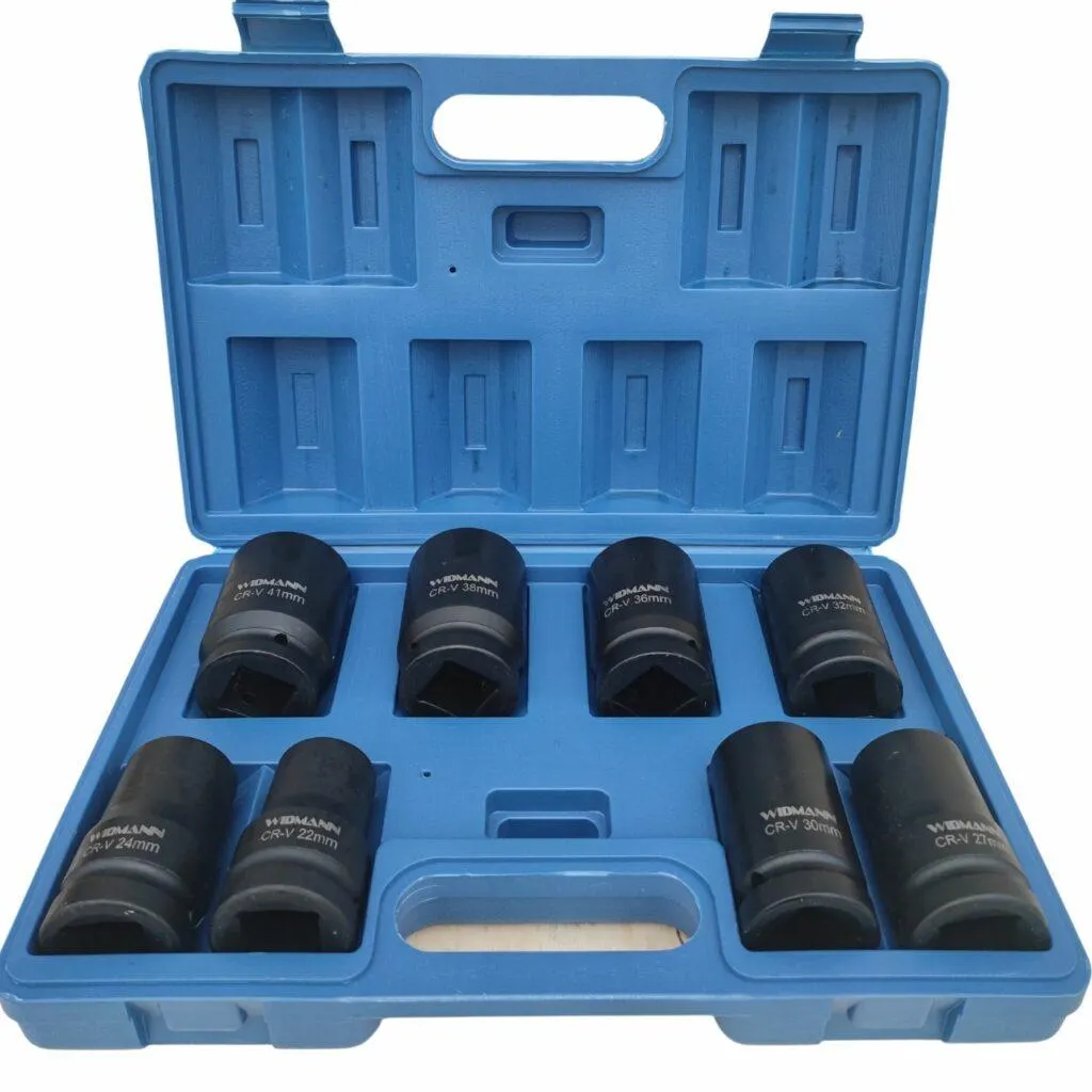 Juego de 8 vasos de impacto cuadrados con empuñadura de 3/4″ 54-58MM
