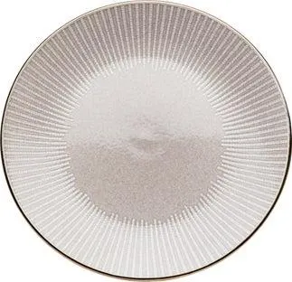 Plato llano de cerámica Ø27 cm gris beige
