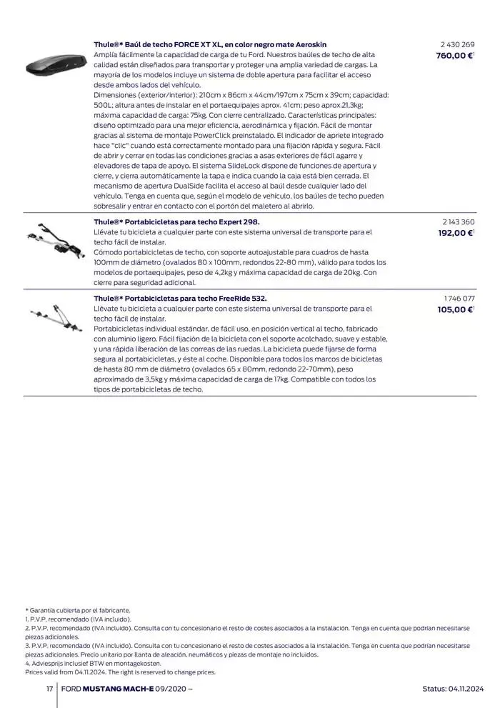 Catálogo de Ford de accesorios Ford Mustang Mach-E 13 de noviembre al 13 de noviembre 2025 - Página 17