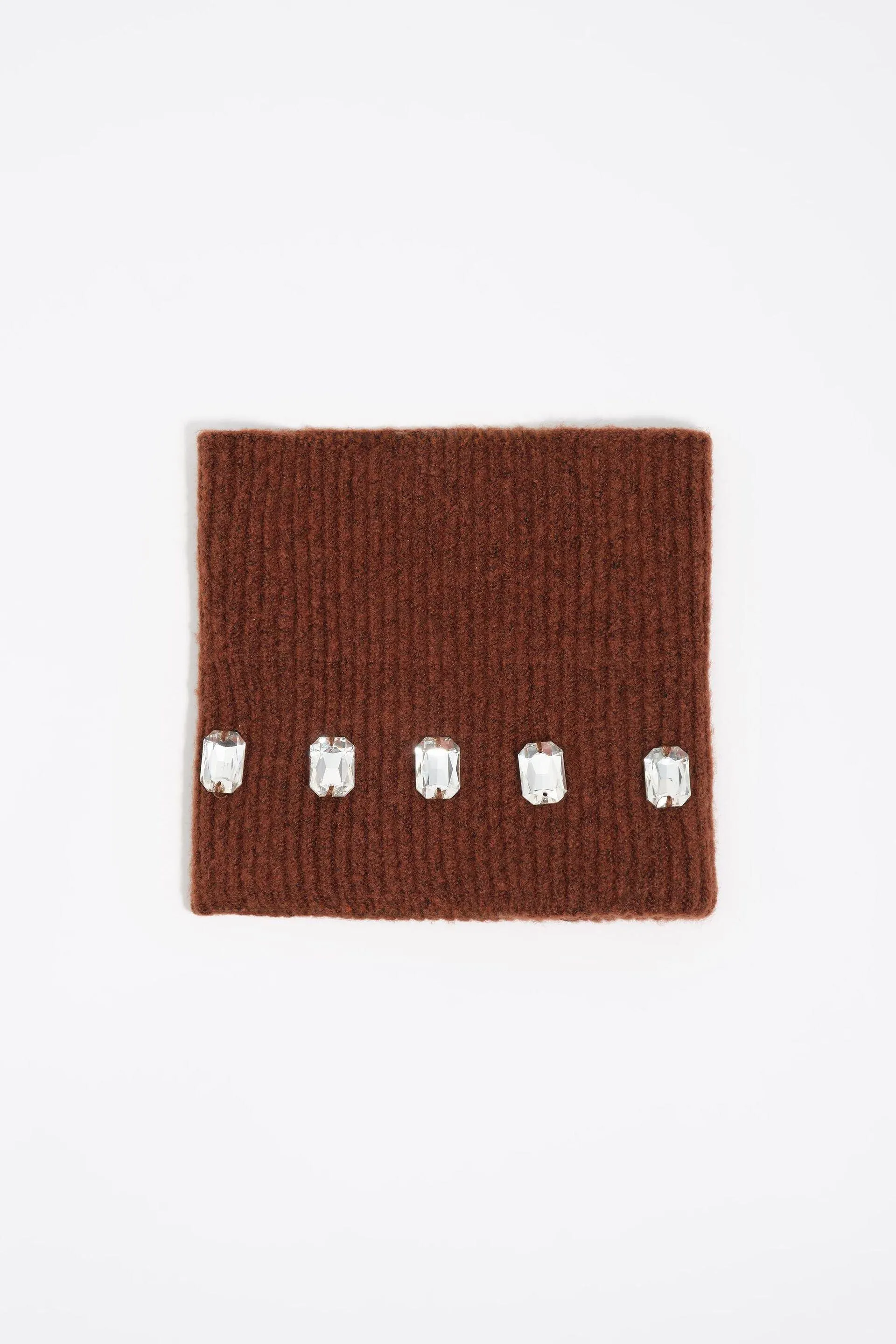 Diadema punto cristales marrón