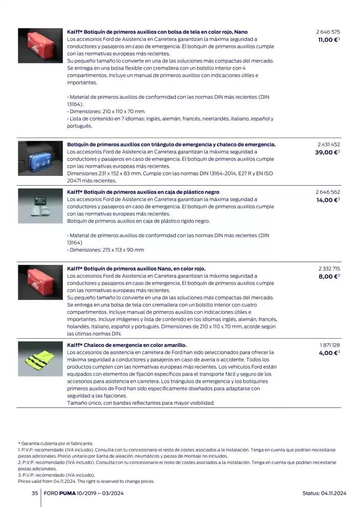 Catálogo de Ford de accesorios Ford Puma 13 de noviembre al 13 de noviembre 2025 - Página 35