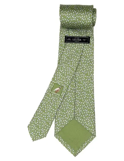 Corbata cerezas Verde/azul