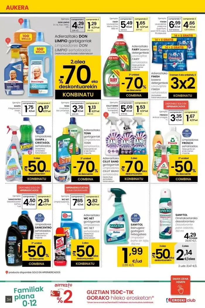 Catálogo de AUKERA OFERTA HIPERMERKATUAK EROSKI 2 de mayo al 13 de mayo 2025 - Página 34