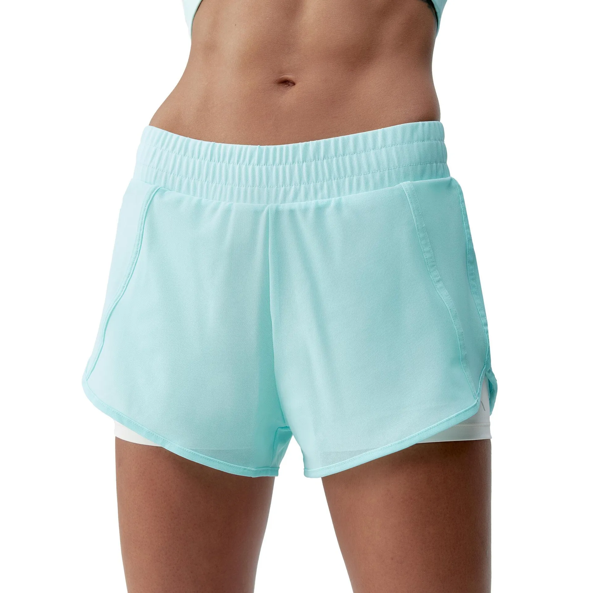 Pantalón corto de mujer Born Living Yoga Padma Blanco.