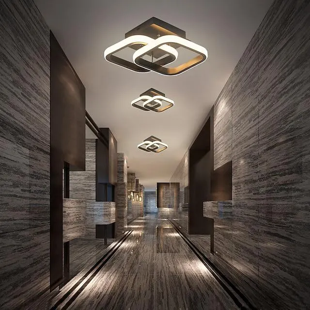 Plafón led de 24 cm de empotrar luces metal estilo moderno acabados pintados 110-120v 220-240v