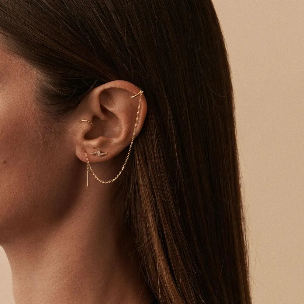 Piercing mini ECLAIR - Cristal / Dorado