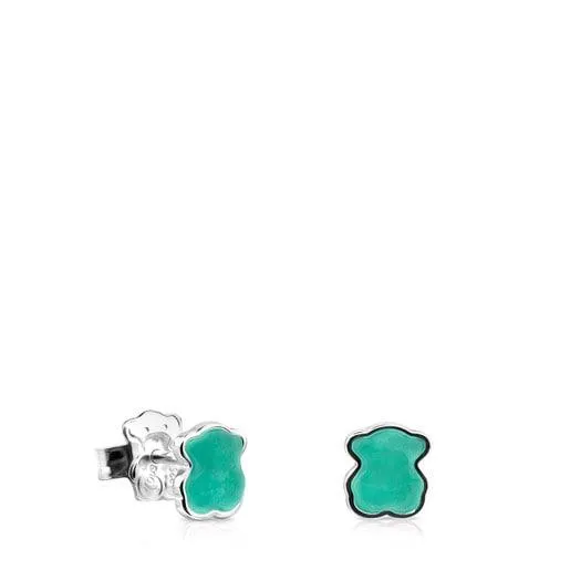 Pendientes de plata con amazonita TOUS Color