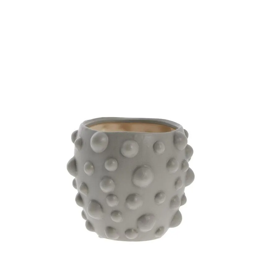 Doelle flower pot H12 cm. grey