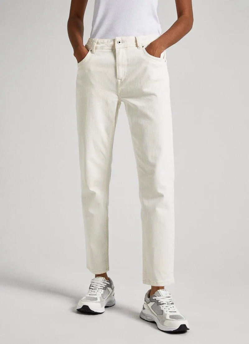 JEANS FIT TAPER Y TIRO ALTO - VIOLET