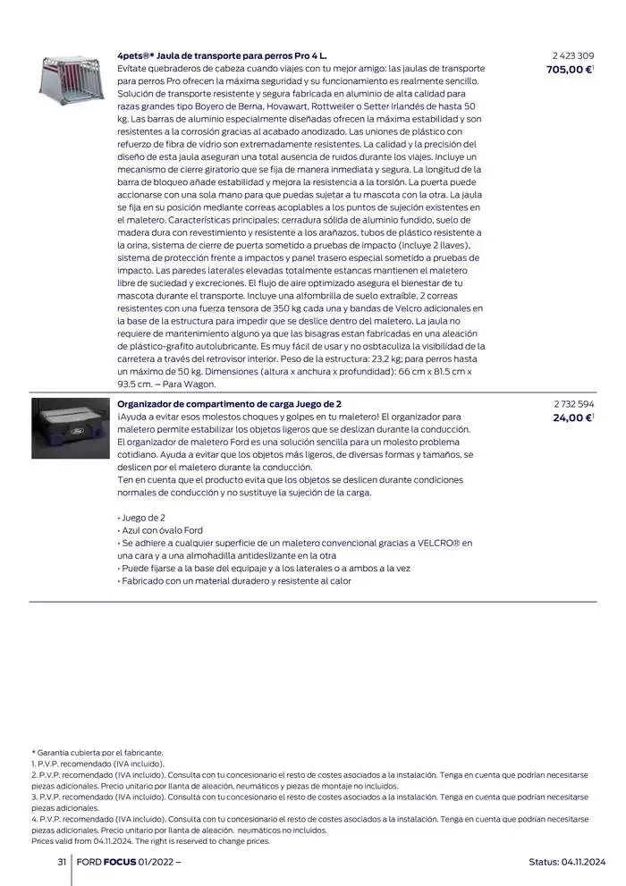 Catálogo de Ford de accesorios Focus 13 de noviembre al 13 de noviembre 2025 - Página 31