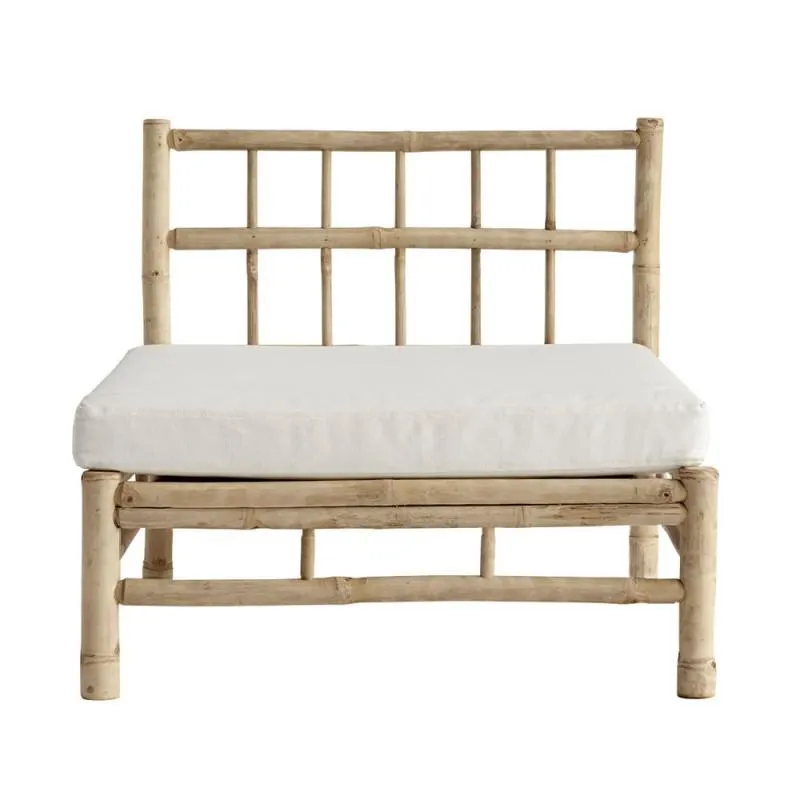 Módulo lounge Milos, sofá exterior en blanco