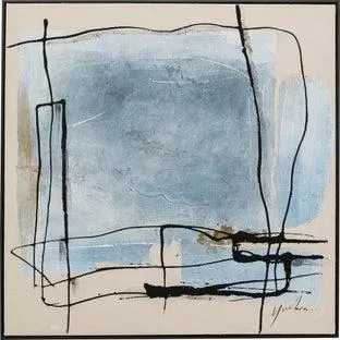 Cuadro Dust azul 100x100cm