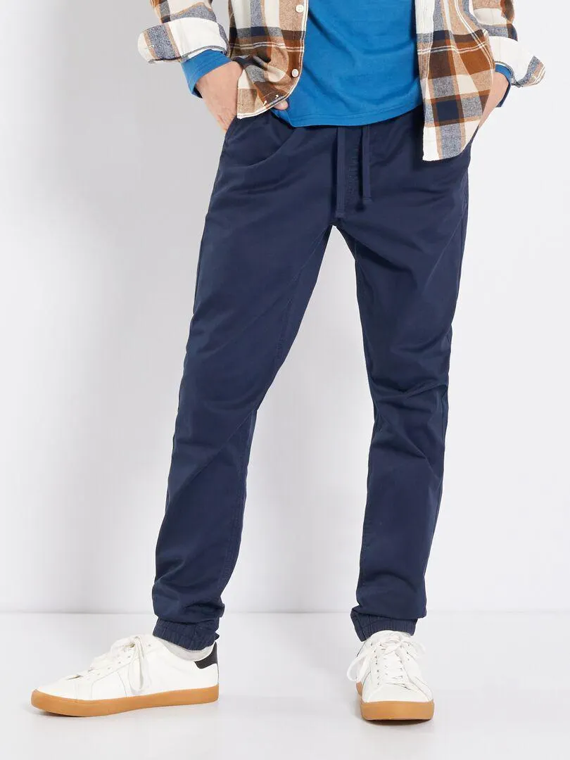 Pantaloni stile 'joggers' - blu