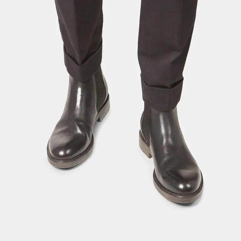 Botines chelsea de hombre de piel