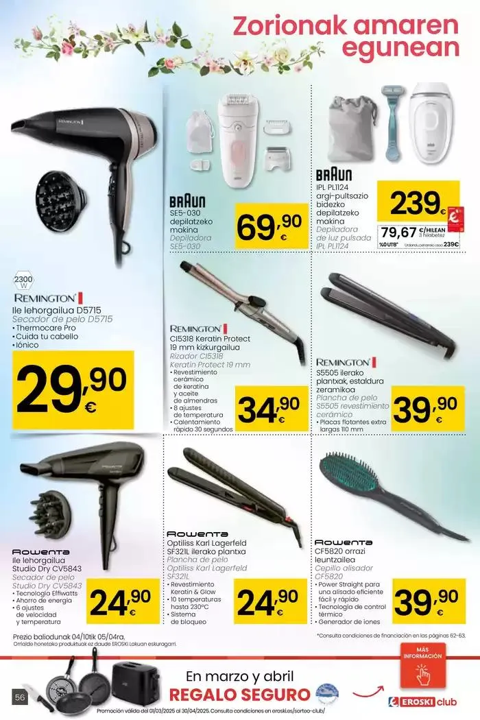 Catálogo de AUKERA OFERTA HIPERMERKATUAK EROSKI 10 de abril al 29 de abril 2025 - Página 56