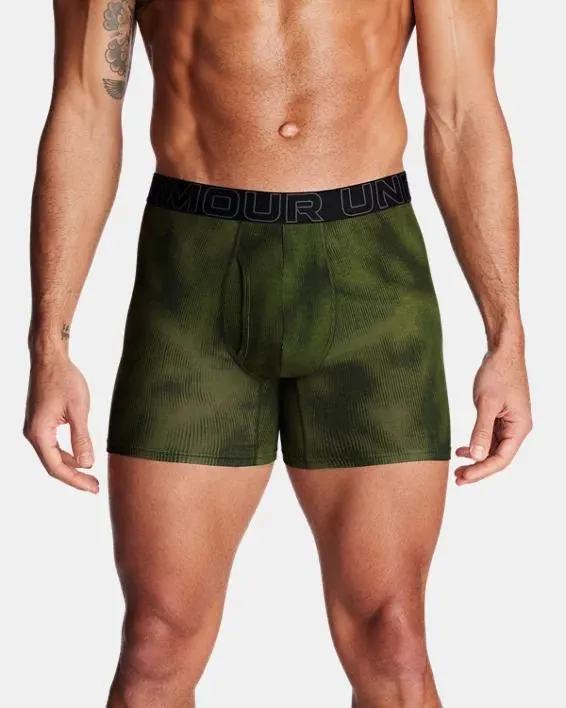 Bóxer con estampado de 15 cm UA Performance Cotton Boxerjock® para hombre - Paquete de 3